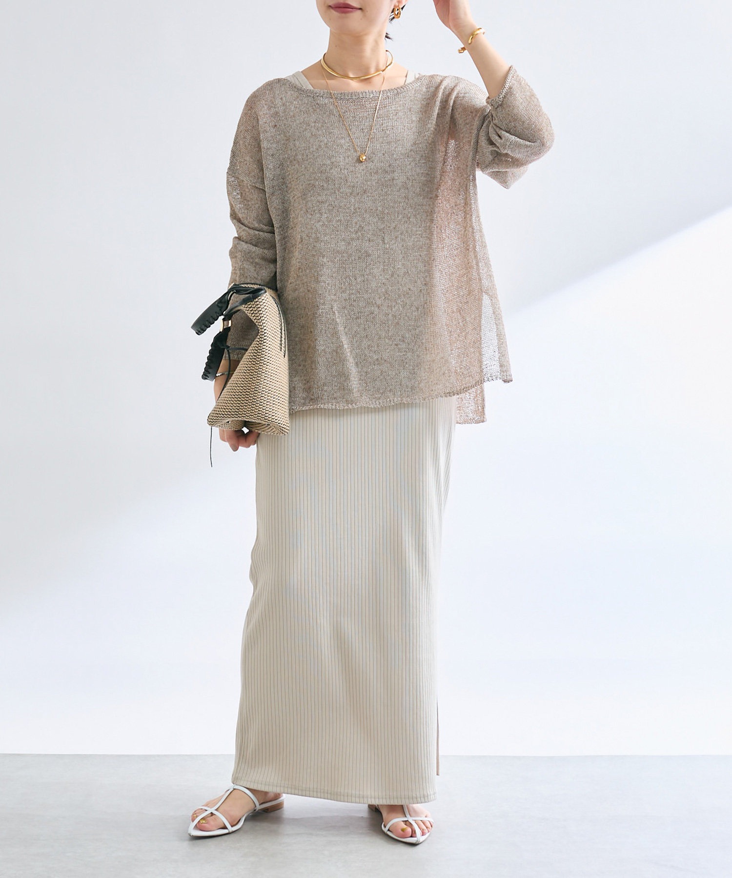 2WAYリブタンクワンピース