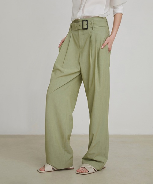 Color wide pants