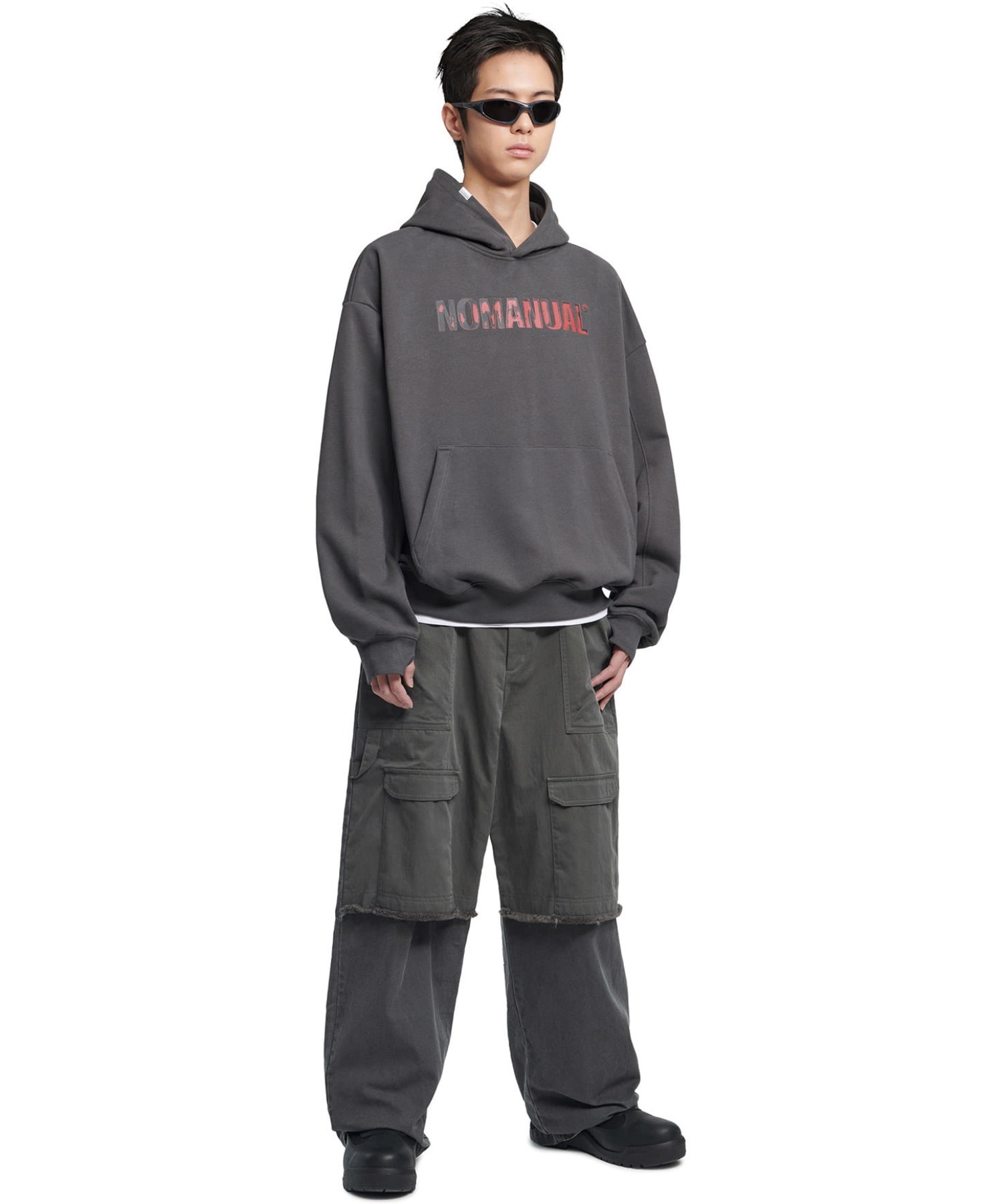 A'GEM/9 × .kom 『NOMANUAL/ノーマニュアル』STAMPED LOGO HOODIE