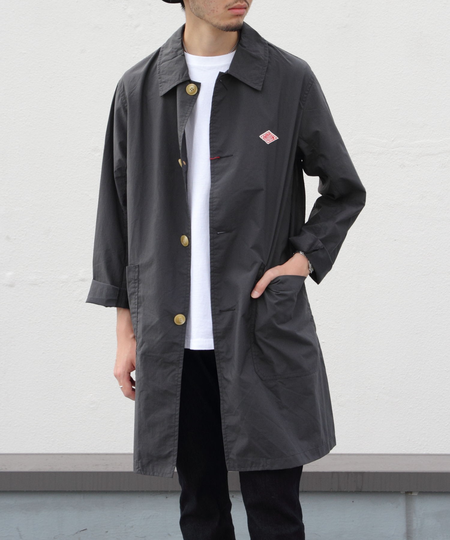 日本最大の Danton ダントン ナイロンタフタコート スプリングコート メンズ Jd 8041