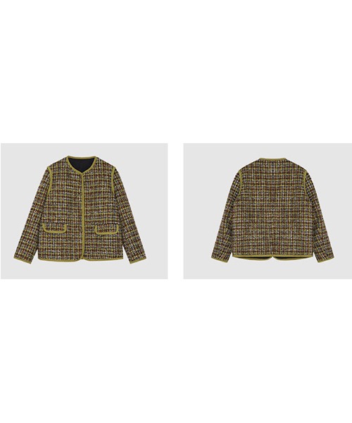 ツイードライトダウンジャケット FD22W217【Fano Studios