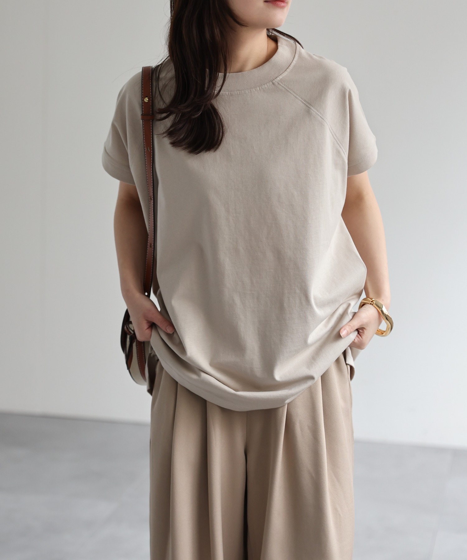 model：156cm 着用サイズ：LARGE