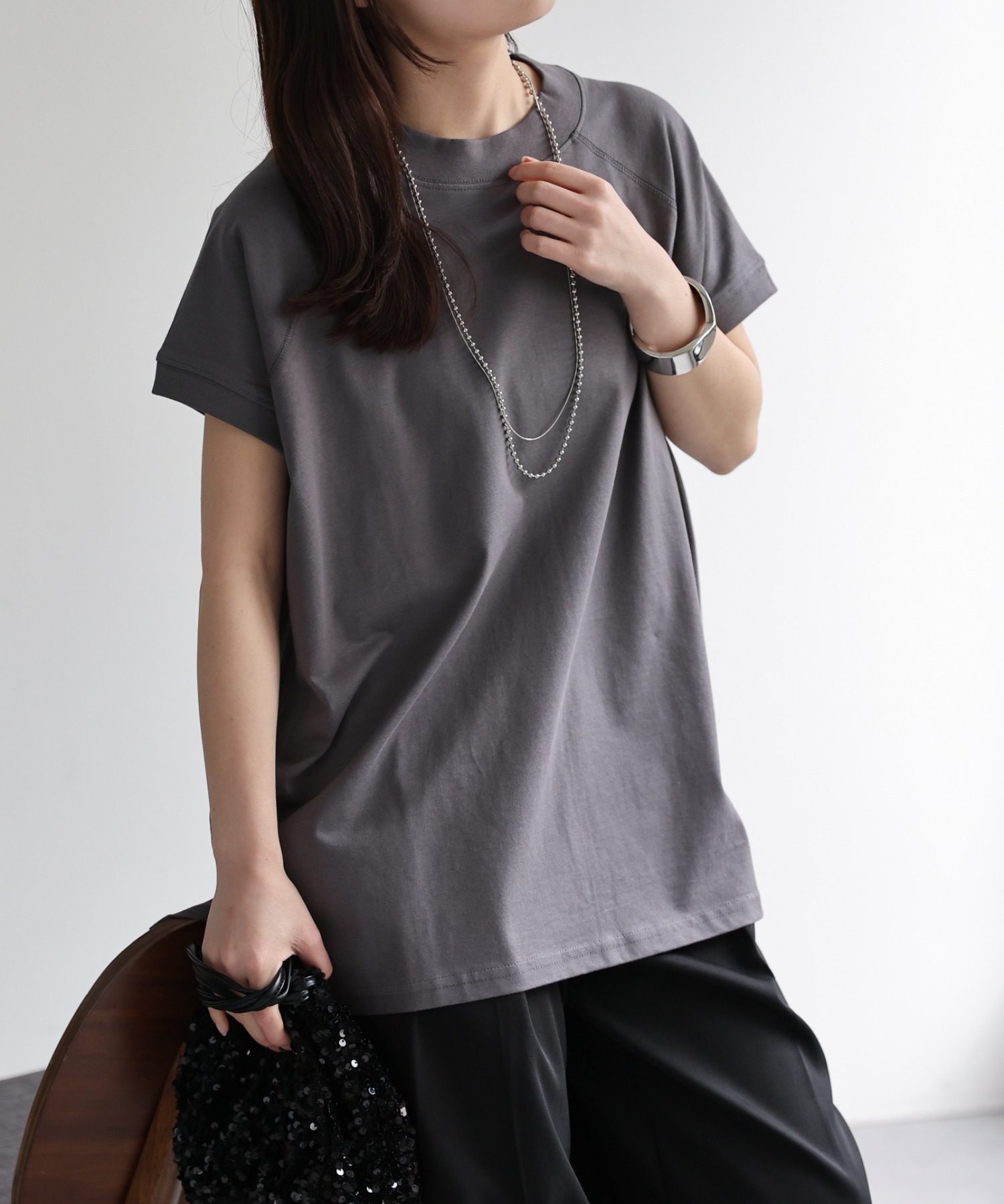 model：156cm 着用サイズ：LARGE