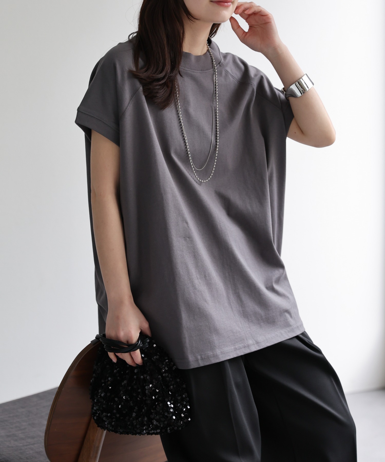 model：156cm 着用サイズ：LARGE