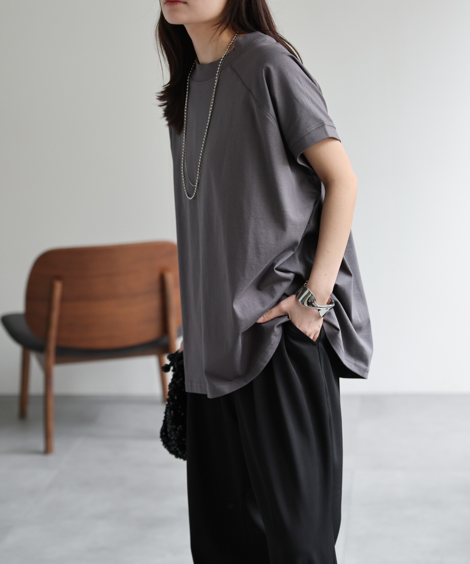 model：156cm 着用サイズ：LARGE