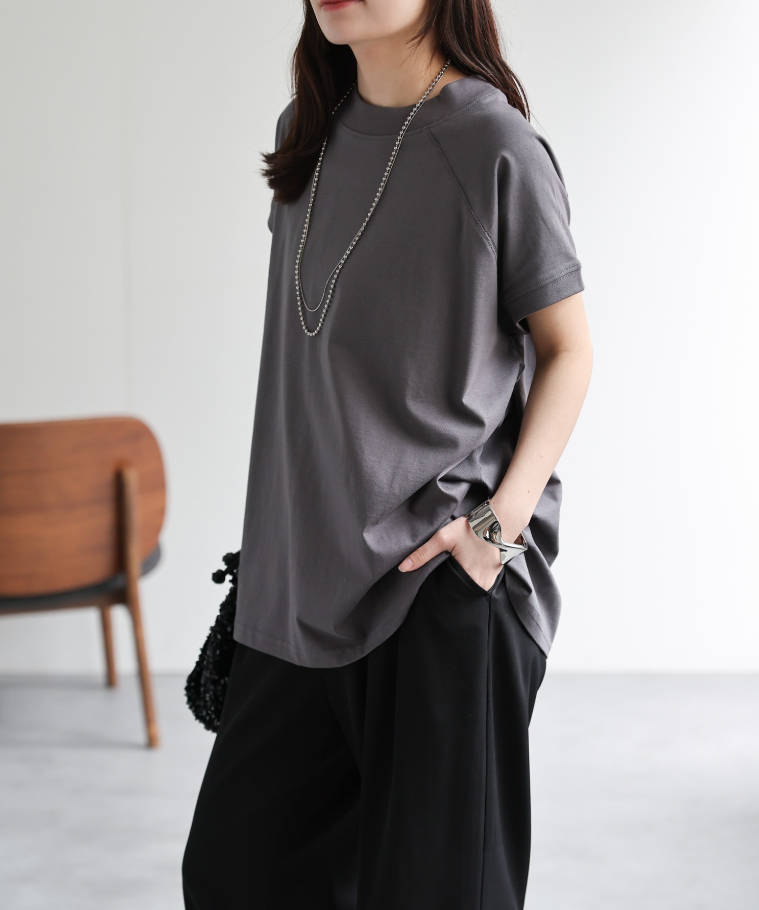 model：156cm 着用サイズ：LARGE