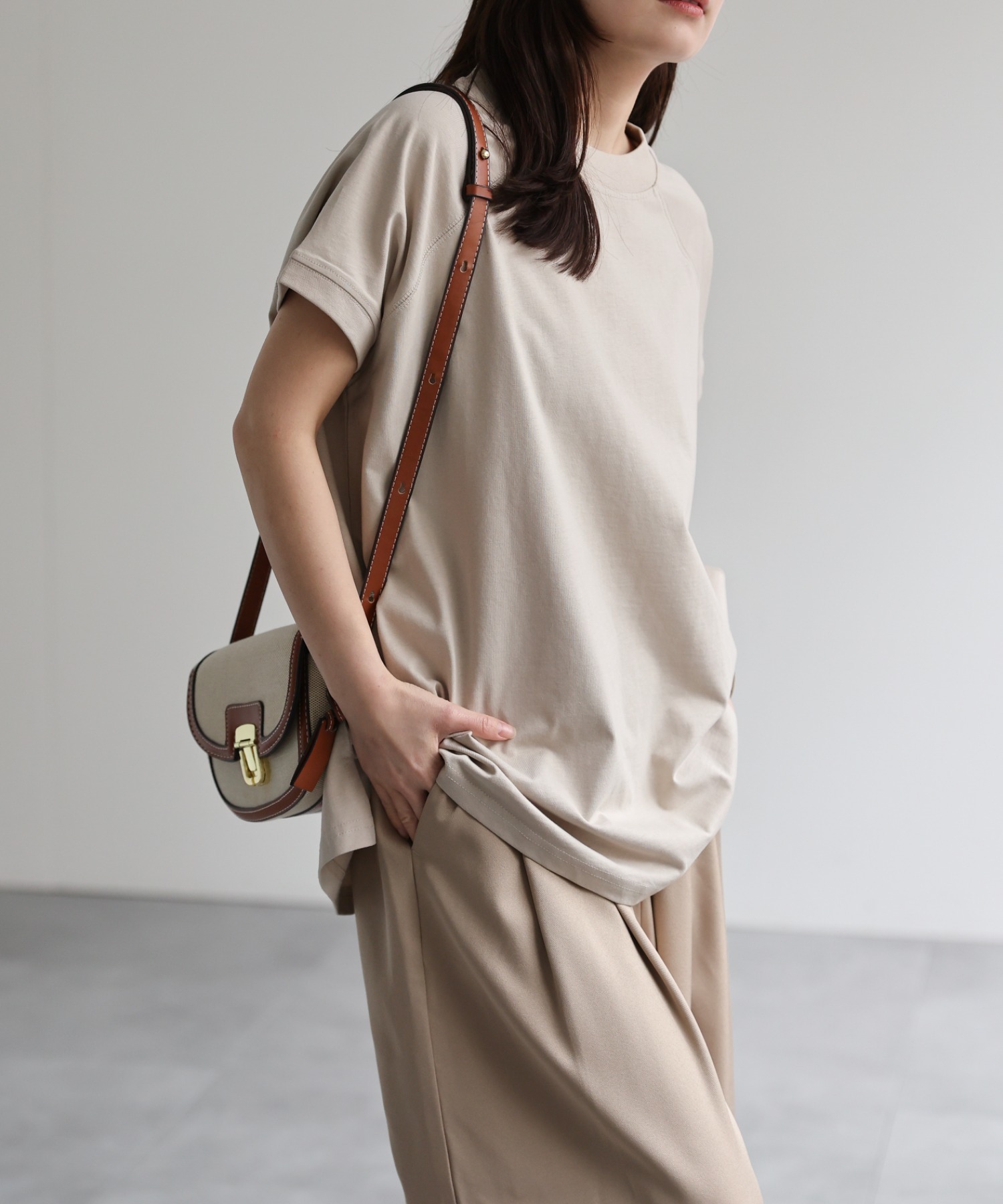 model：156cm 着用サイズ：LARGE