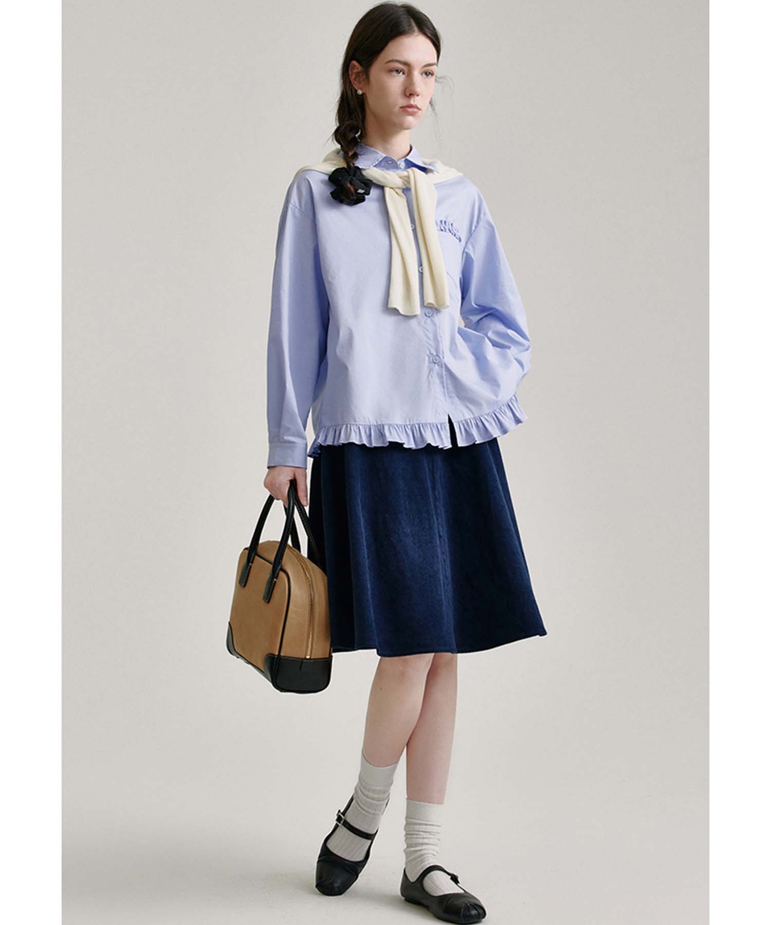 Fano Studios 2024AW フリルブラウス フリルデザイン コットンシャツ FQ24S002【Fano Studios