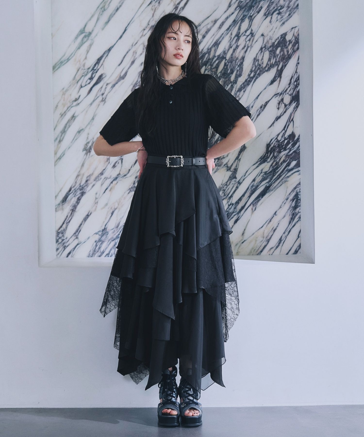 MIXチェックランダムスカート(HARE)