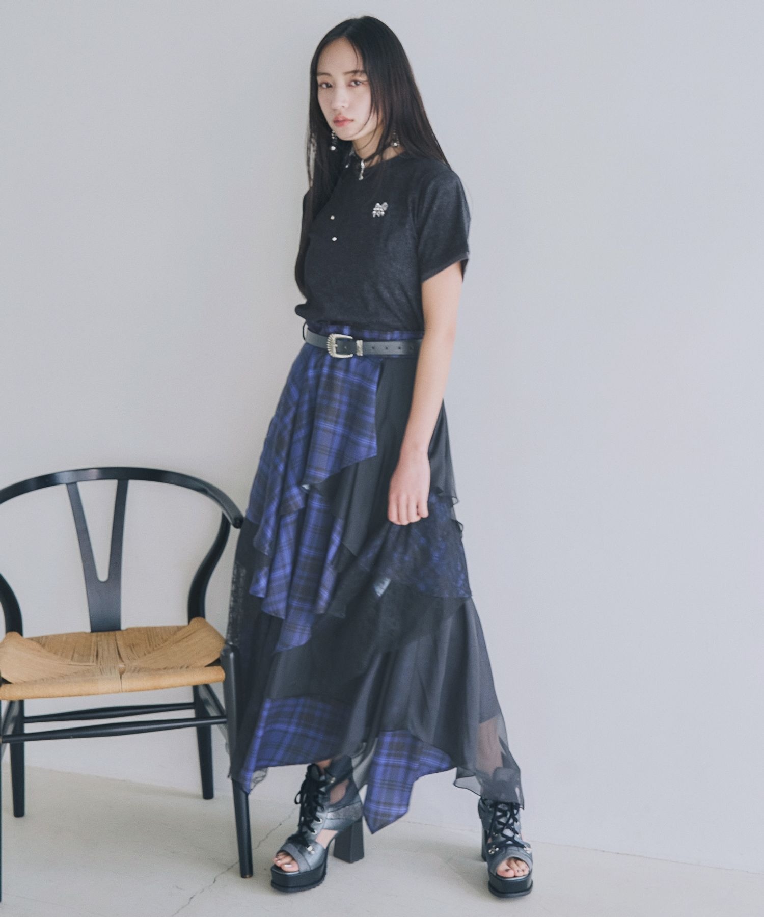 MIXチェックランダムスカート(HARE)