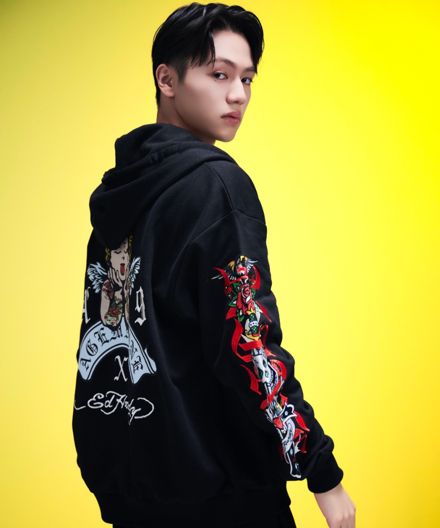 パーカー a'gem 韓国 A'GEM/9 × .kom 『A'GEM/9/エージェムナイン』 Ed Hardy カラー