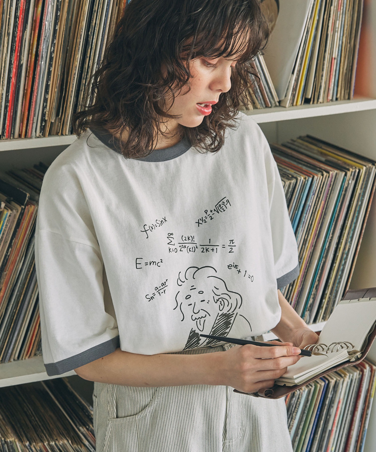 プリントTシャツ 半袖 手書き風 カジュアル ルーズ ソロナクール Tシャツ 半袖 漫画風プリント クルーネック オーバーサイズ