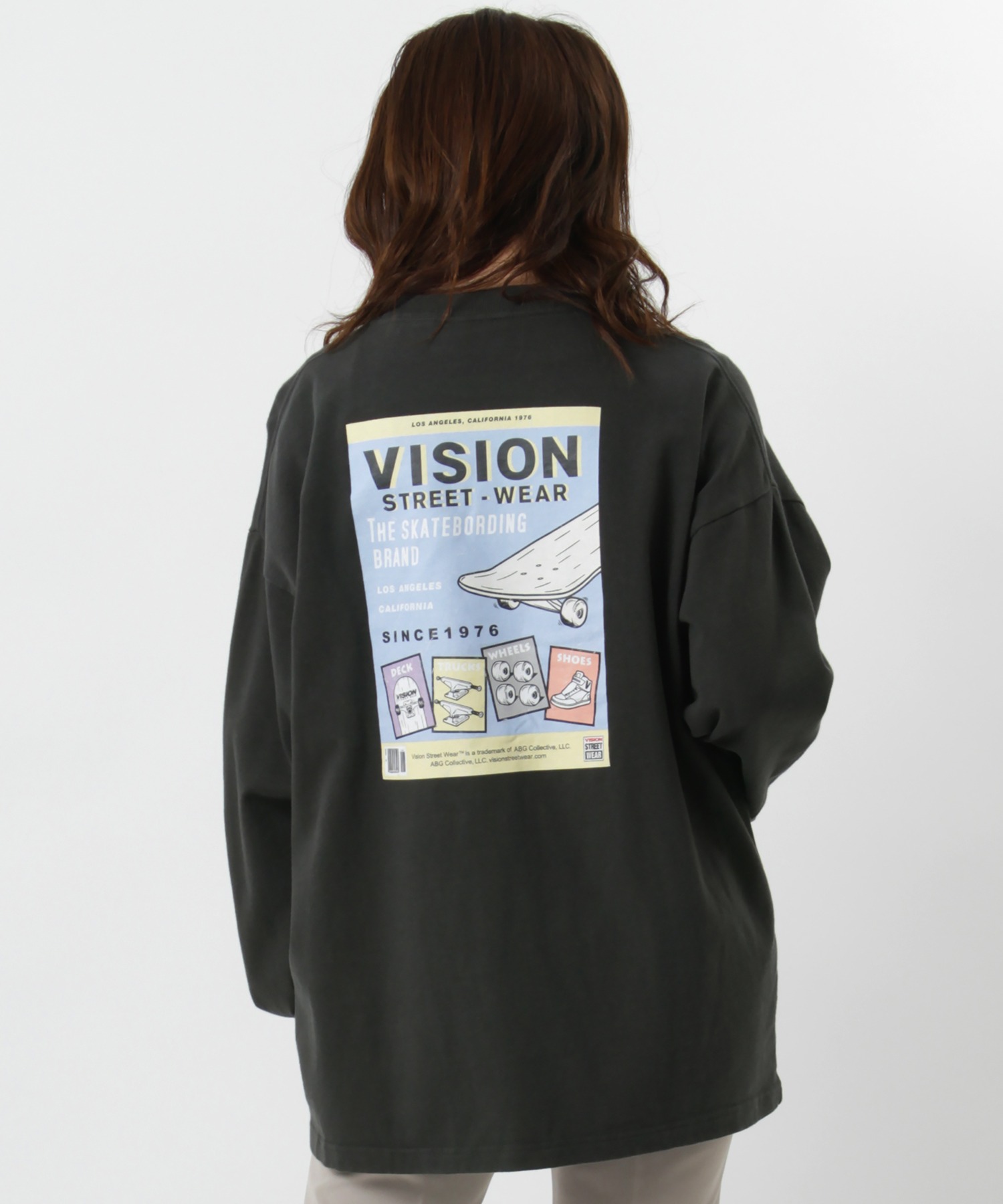 Vision Street 日本未発売 Wear ヴィジョンストリートウェア ポスターイラストプリント バックプリント ロンt ワンポイント ユニセックス Spring 21 ロングスリーブ