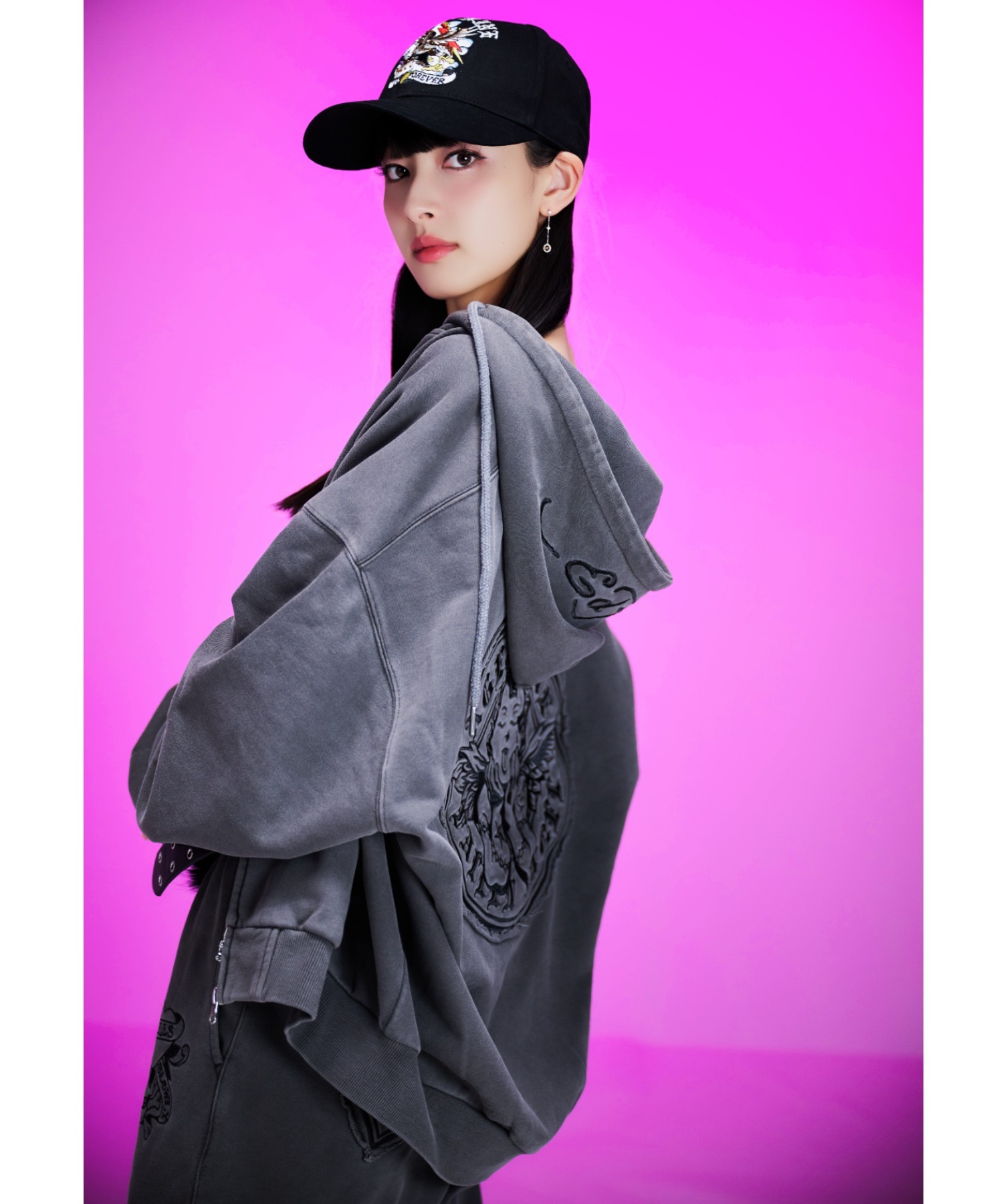 A'GEM/9 パーカー A'GEM/9 × .kom 『A'GEM/9/エージェムナイン』 吹き付け加工