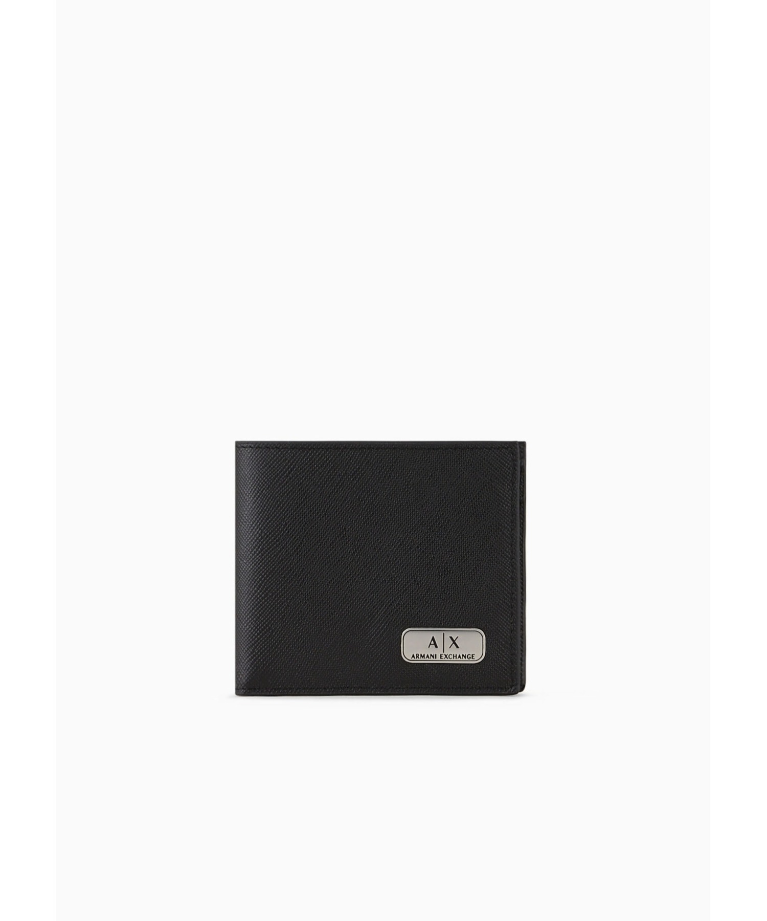 ARMANI EXCHANGE 大人気新作 A 安全 X アルマーニ Xロゴプレート エクスチェンジ コインケース付き 二つ折りレザー財布