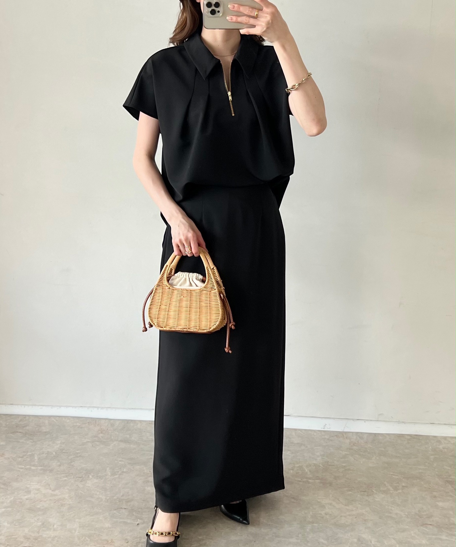 イージーケアハーフジップオーバーシャツ Emma Taylor│STYLEDOOR スタイルドア