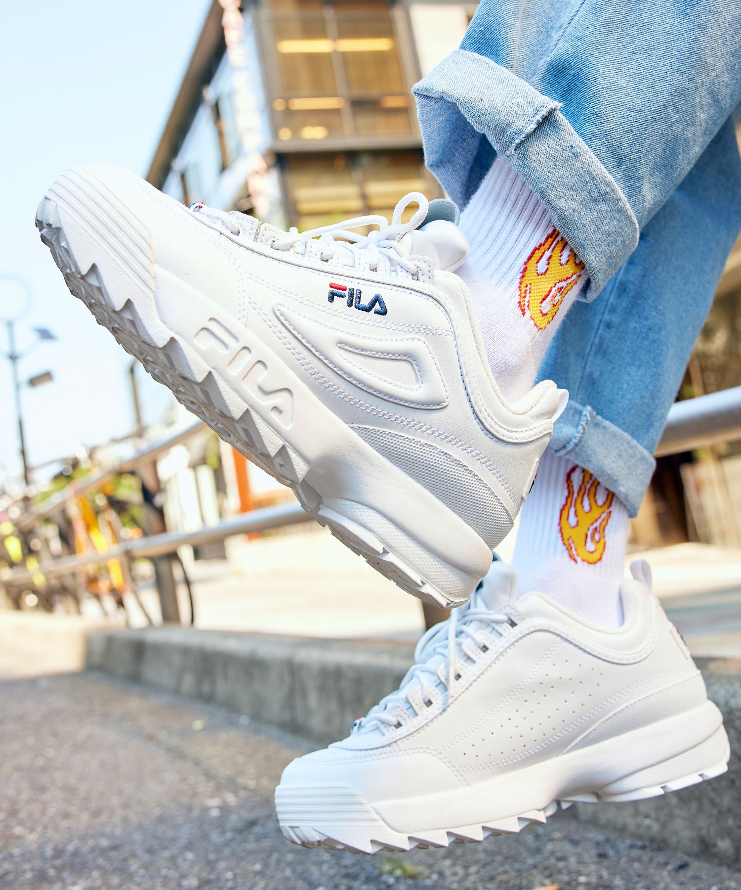 FILA ディスラプター II テイピーテープ 厚底 スニーカー