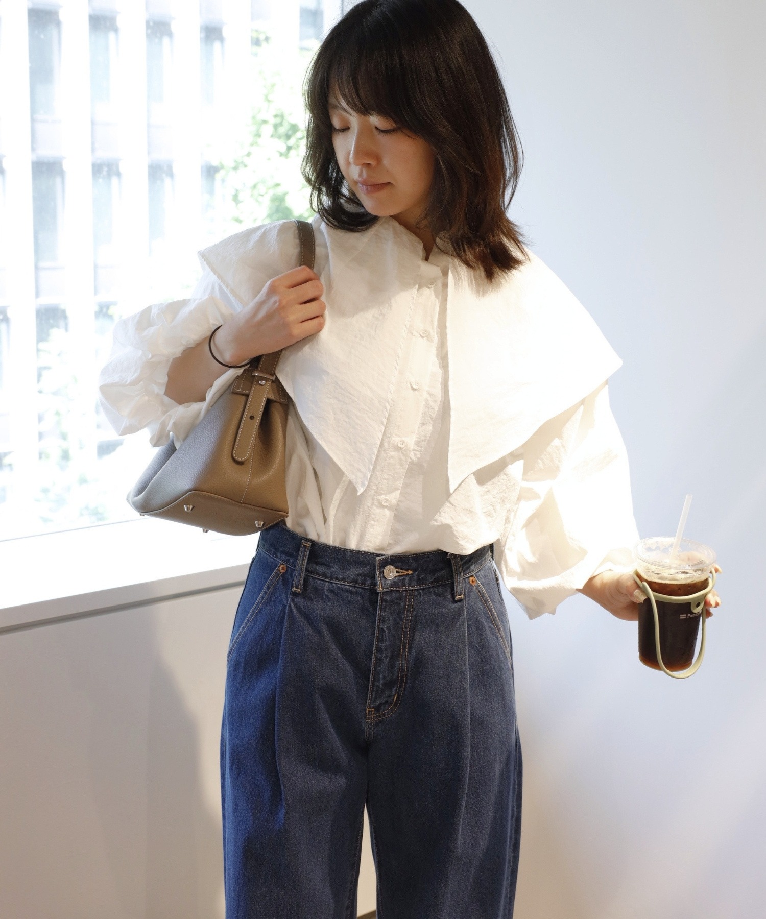model：H165 着用サイズ：FREE