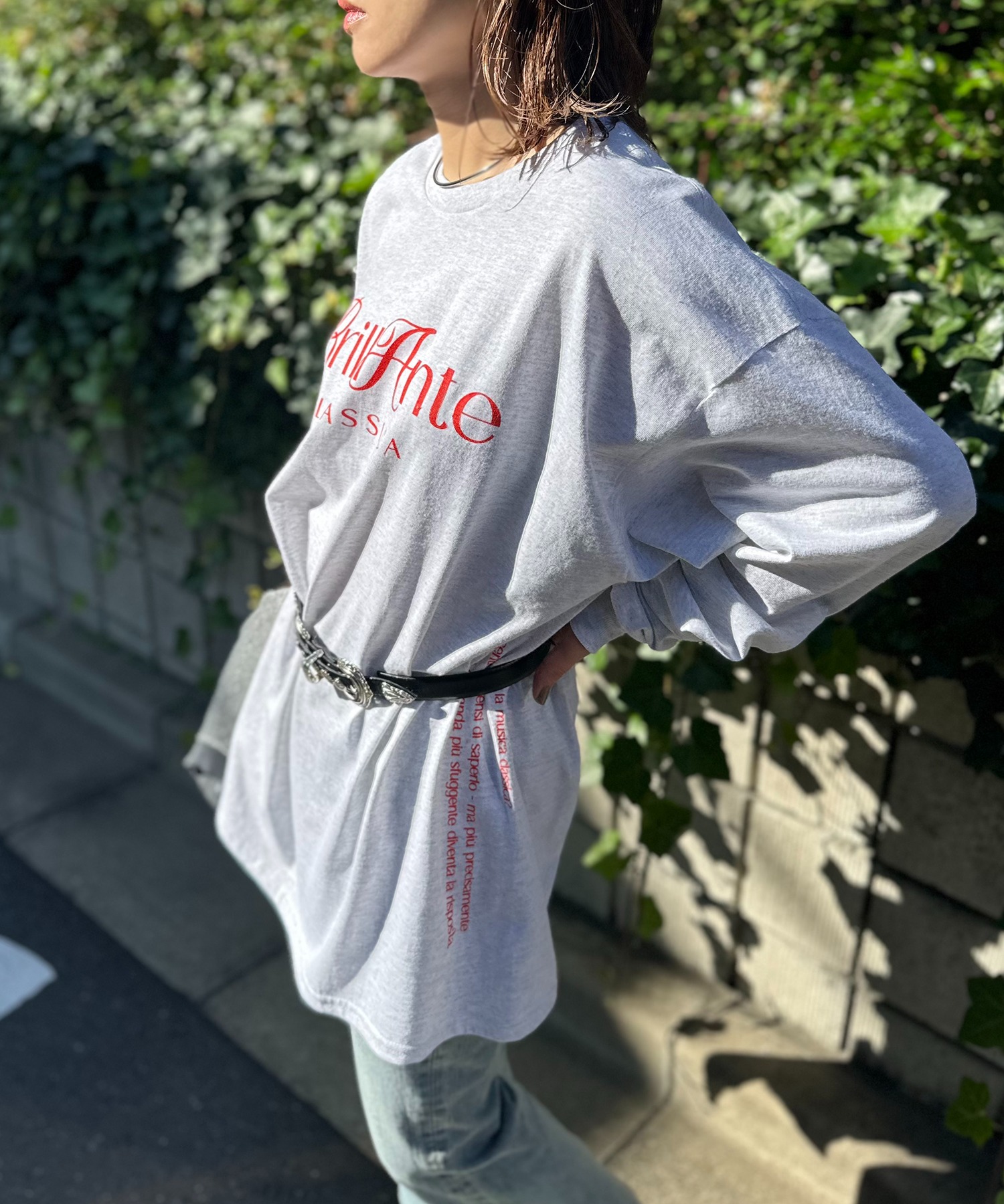 ライトアッシュグレー（オートミール）
model:154cm 着用サイズ:XL