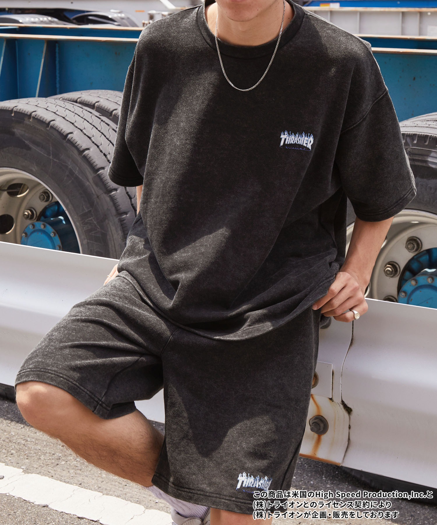THRASHER/スラッシャー 別注 セットアップ ヴィテージ加工スノー