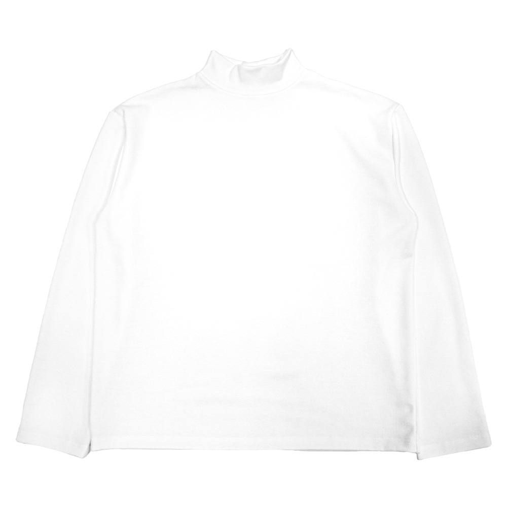 Yuzu Armock Half-Neck Knit [White] — белый свитер с высоким воротом