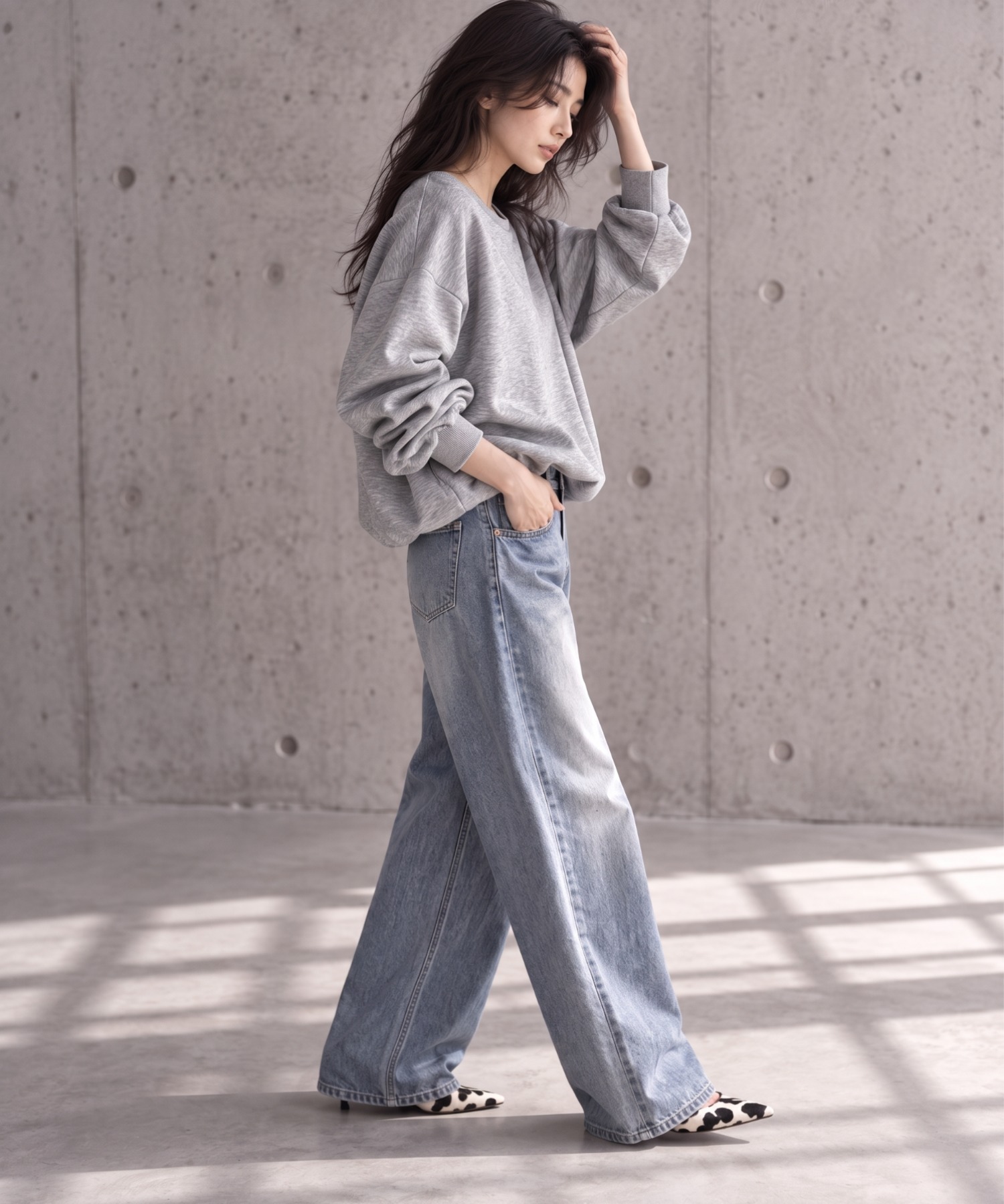 モデル：158cm
着用サイズ：FREE