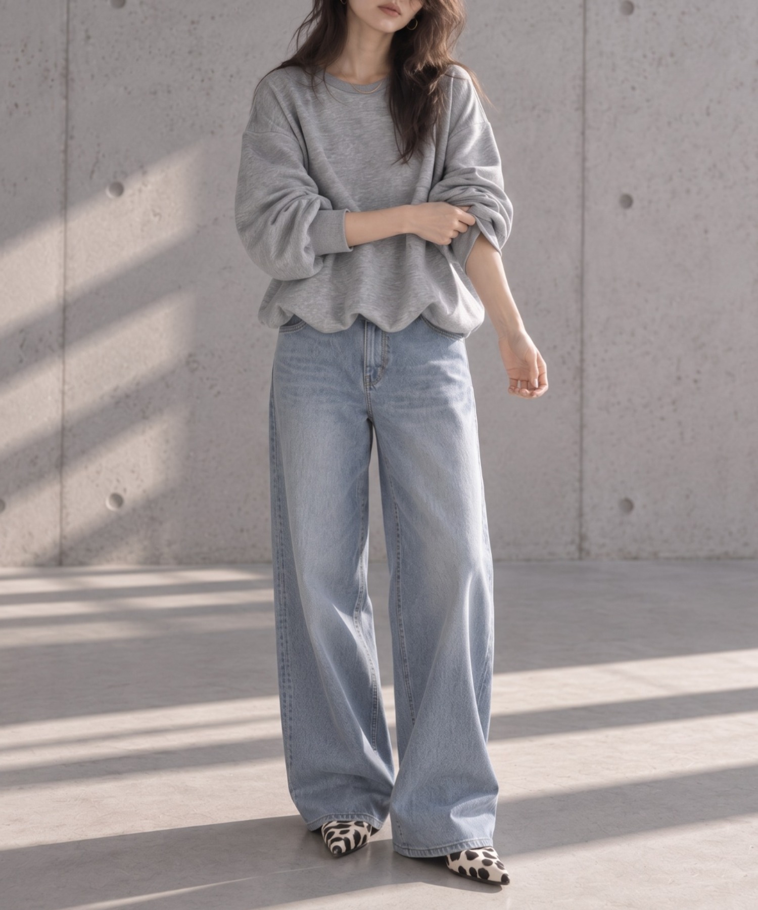 モデル：158cm
着用サイズ：FREE