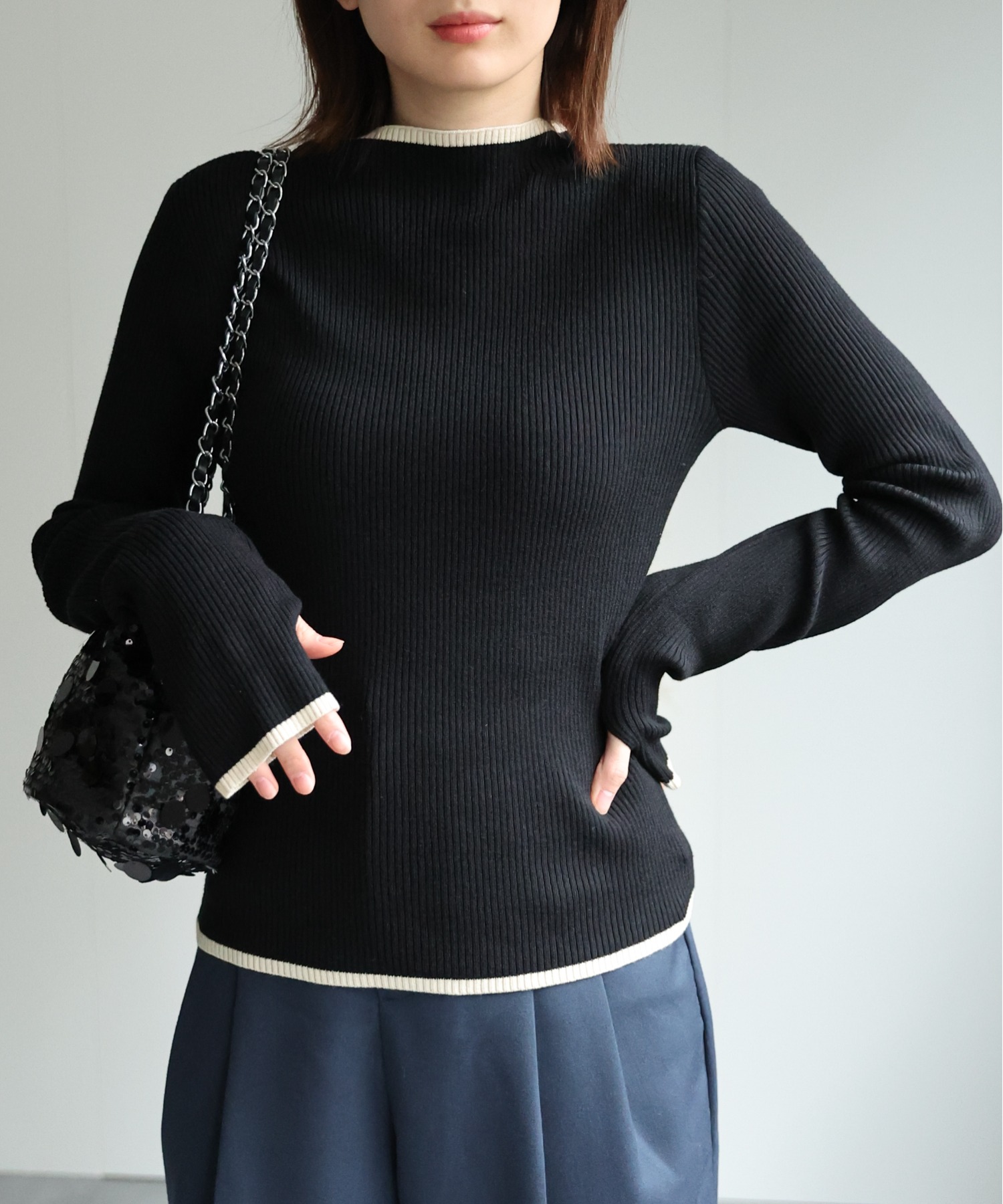 model：162cm 着用サイズ：F