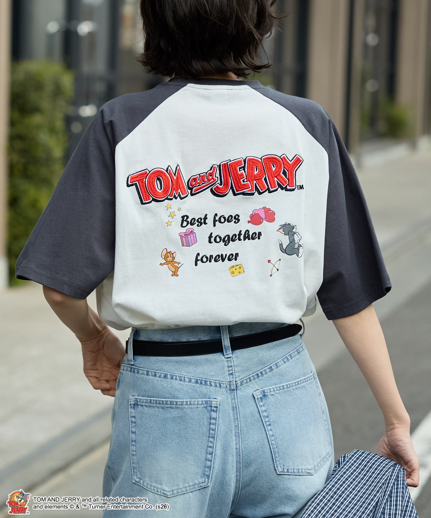 TOM and JERRY】別注 ヴィンテージデザイン プリント 刺繍 オーバー