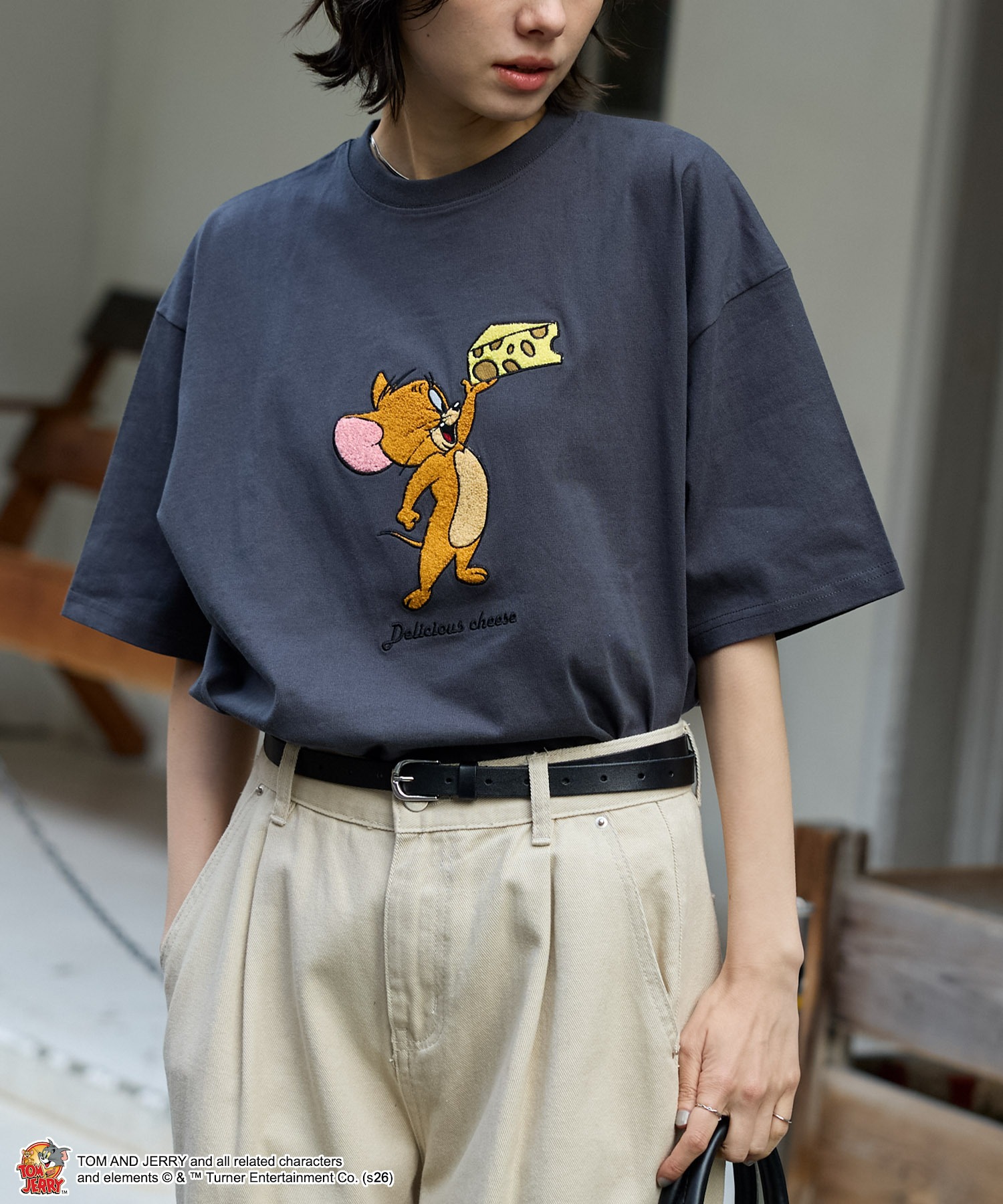 TOM and JERRY】別注 ヴィンテージデザイン プリント 刺繍 オーバー