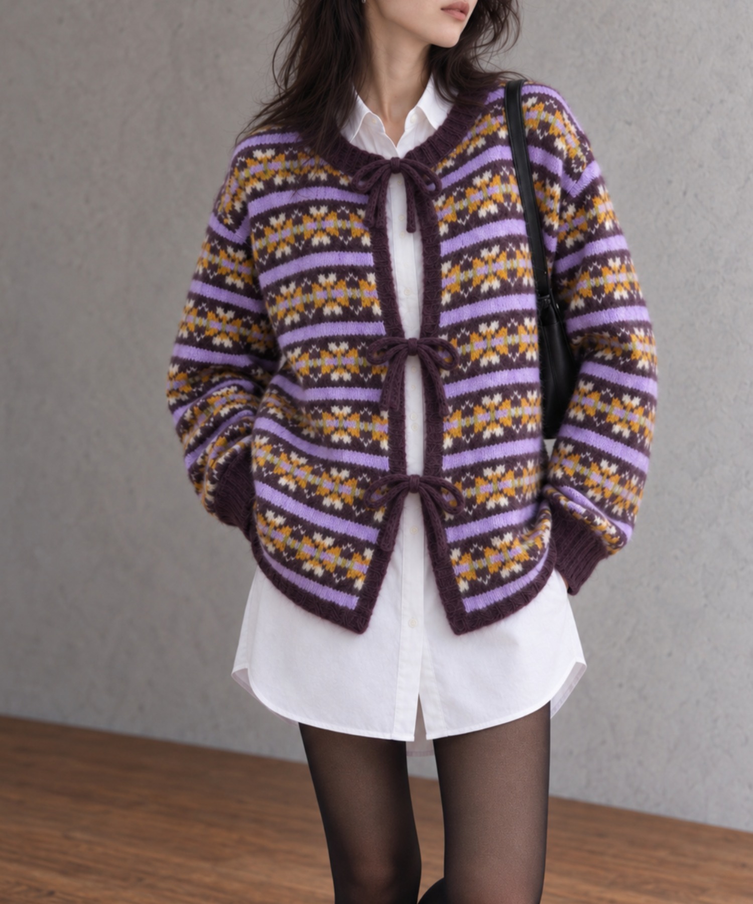 モデル身長：158cm
着用サイズ：FREE