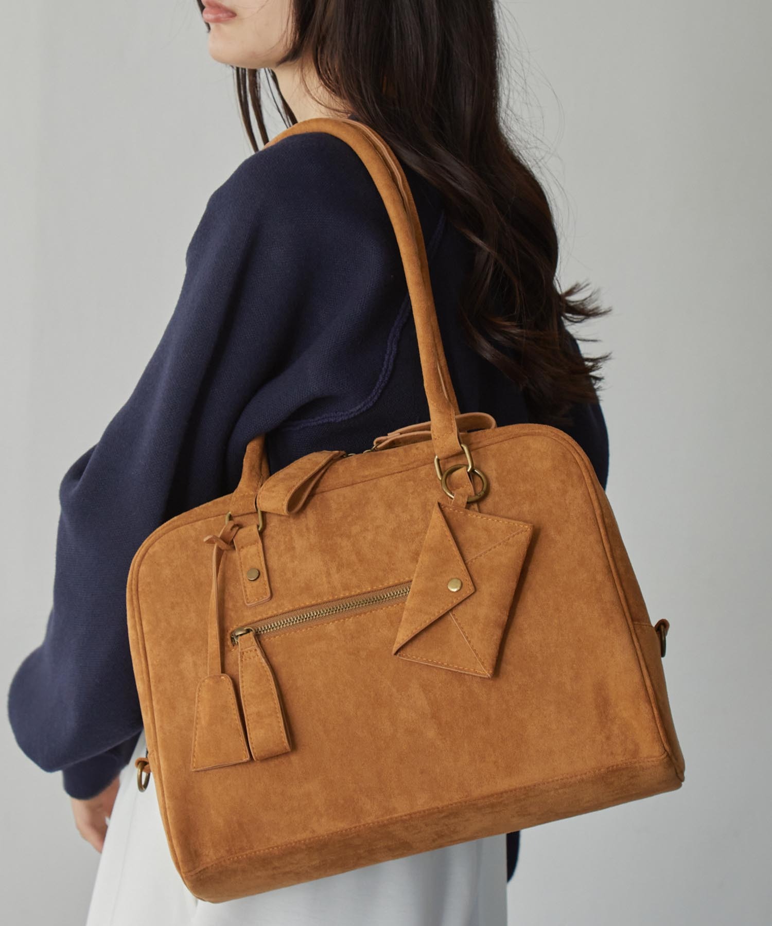 2WAY マルチポケットアクセントチャーム ボストンバッグ/ショルダー