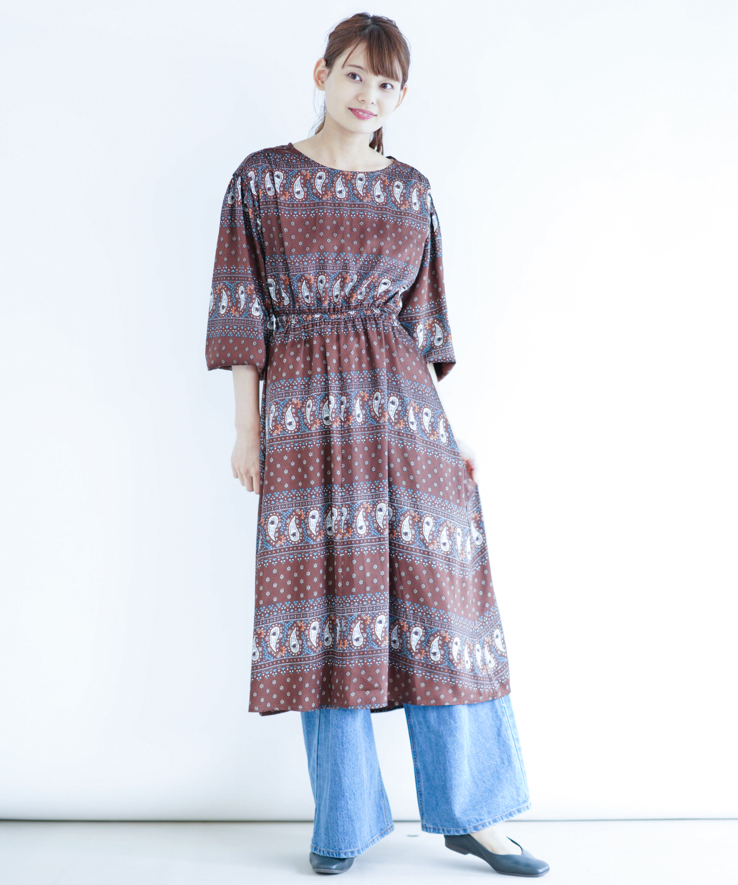 ジョーゼットプリント柄ワンピース Gaza Cch Ps