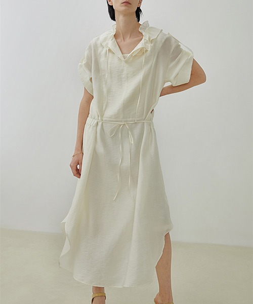 UNSPOKEN】Waist ribbon dress UX20L632chw-ファッション通販サイト