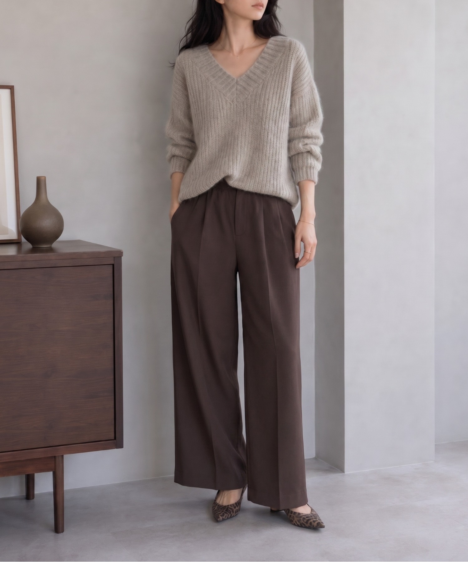 モデル身長：158cm
着用サイズ：FREE