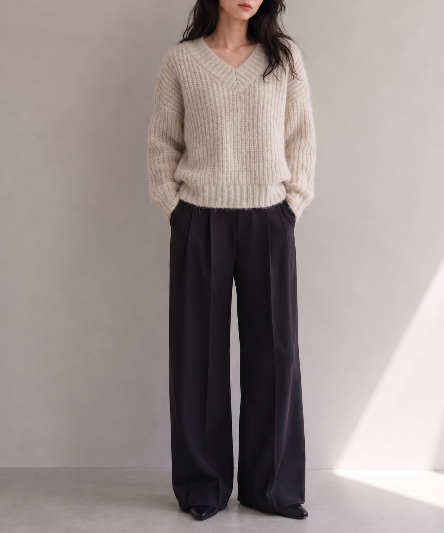 モデル身長：158cm
着用サイズ：FREE