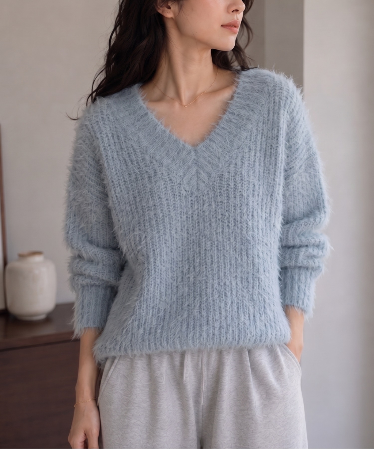 モデル身長：158cm
着用サイズ：FREE