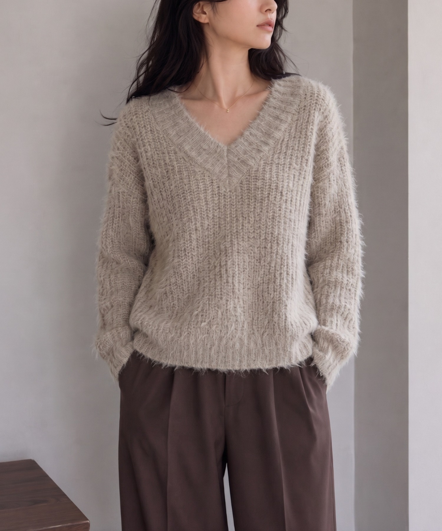 モデル身長：158cm
着用サイズ：FREE