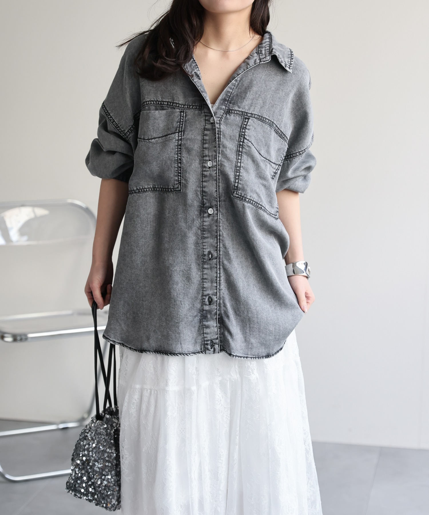 model：156cm　着用サイズ：FREE