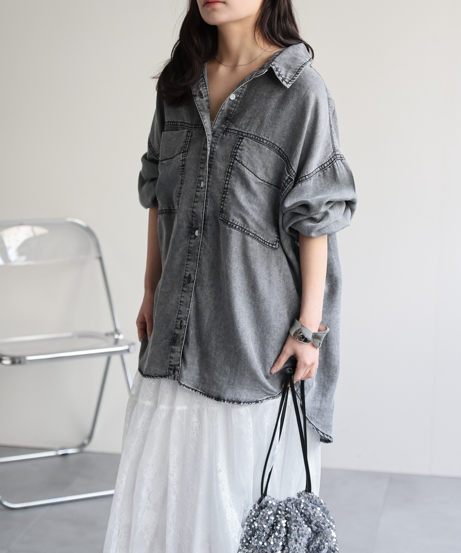 model：156cm　着用サイズ：FREE