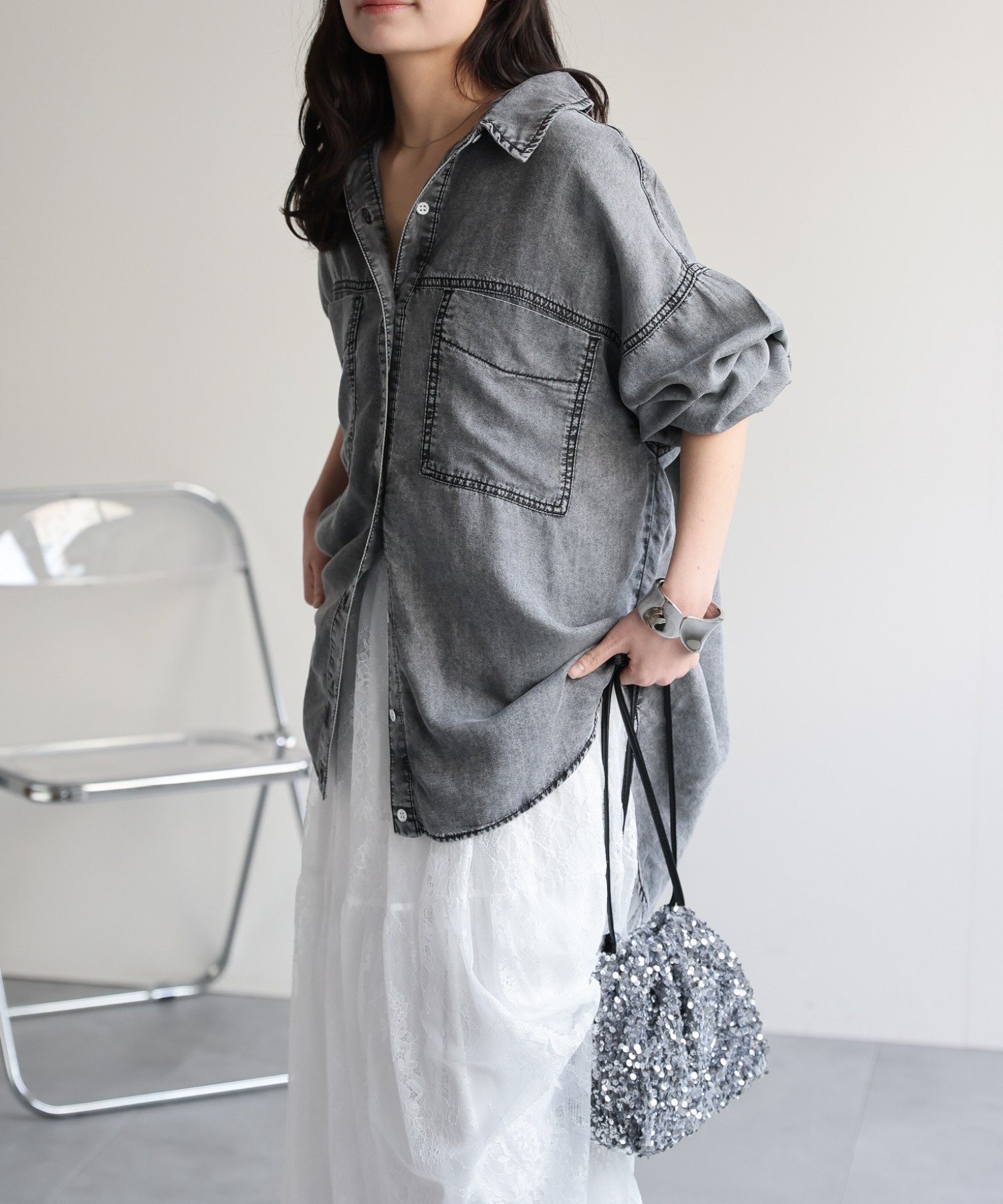 model：156cm　着用サイズ：FREE