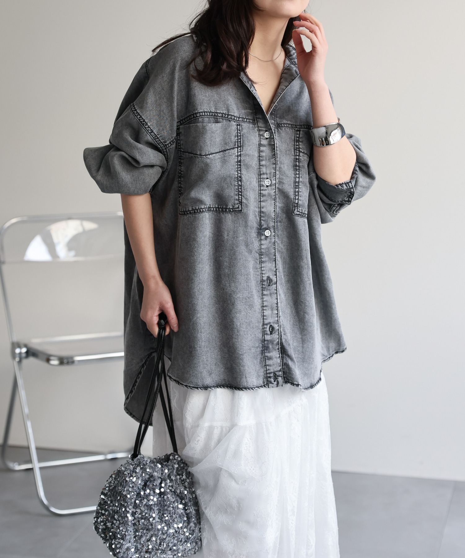 model：156cm　着用サイズ：FREE