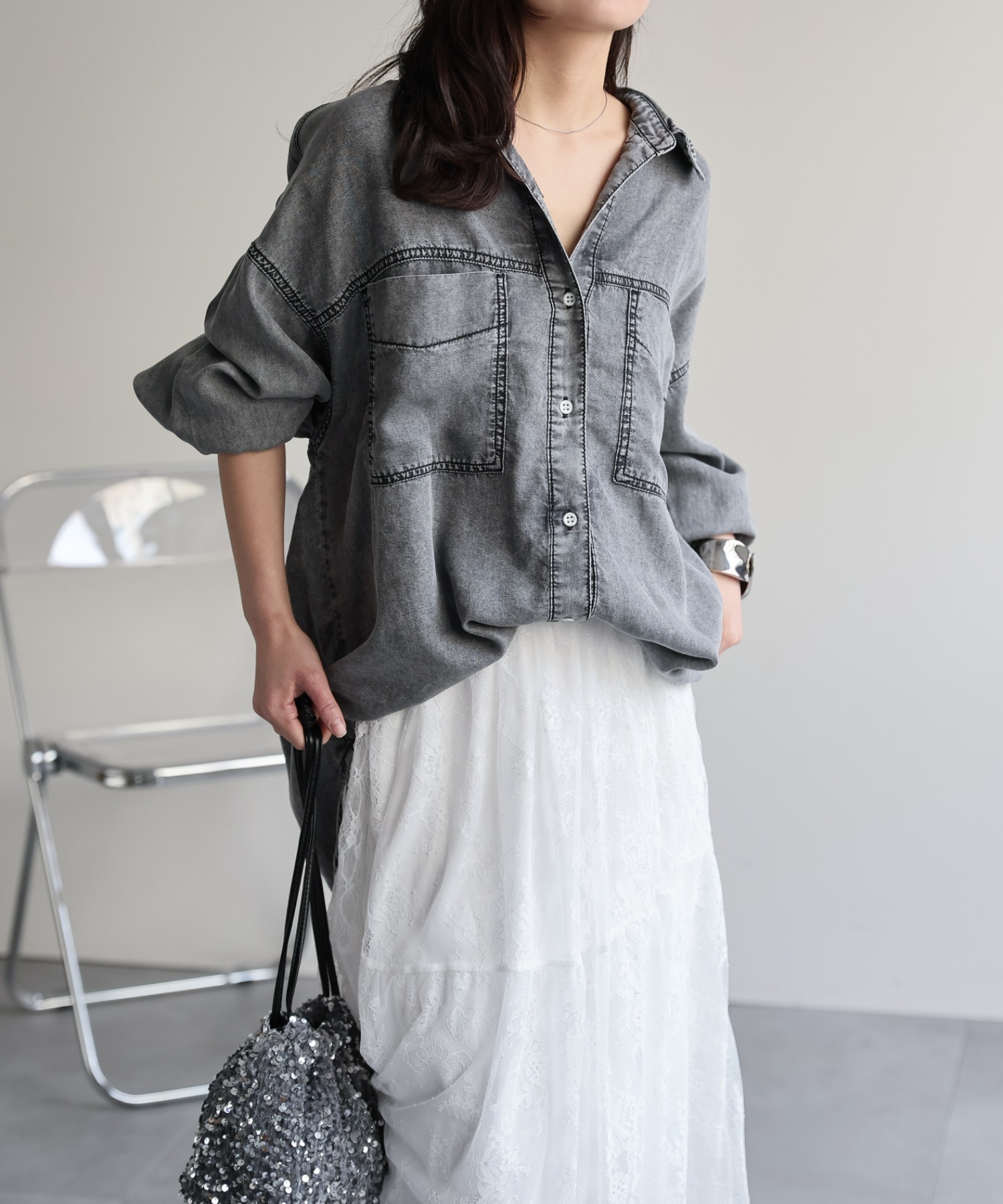 model：156cm　着用サイズ：FREE