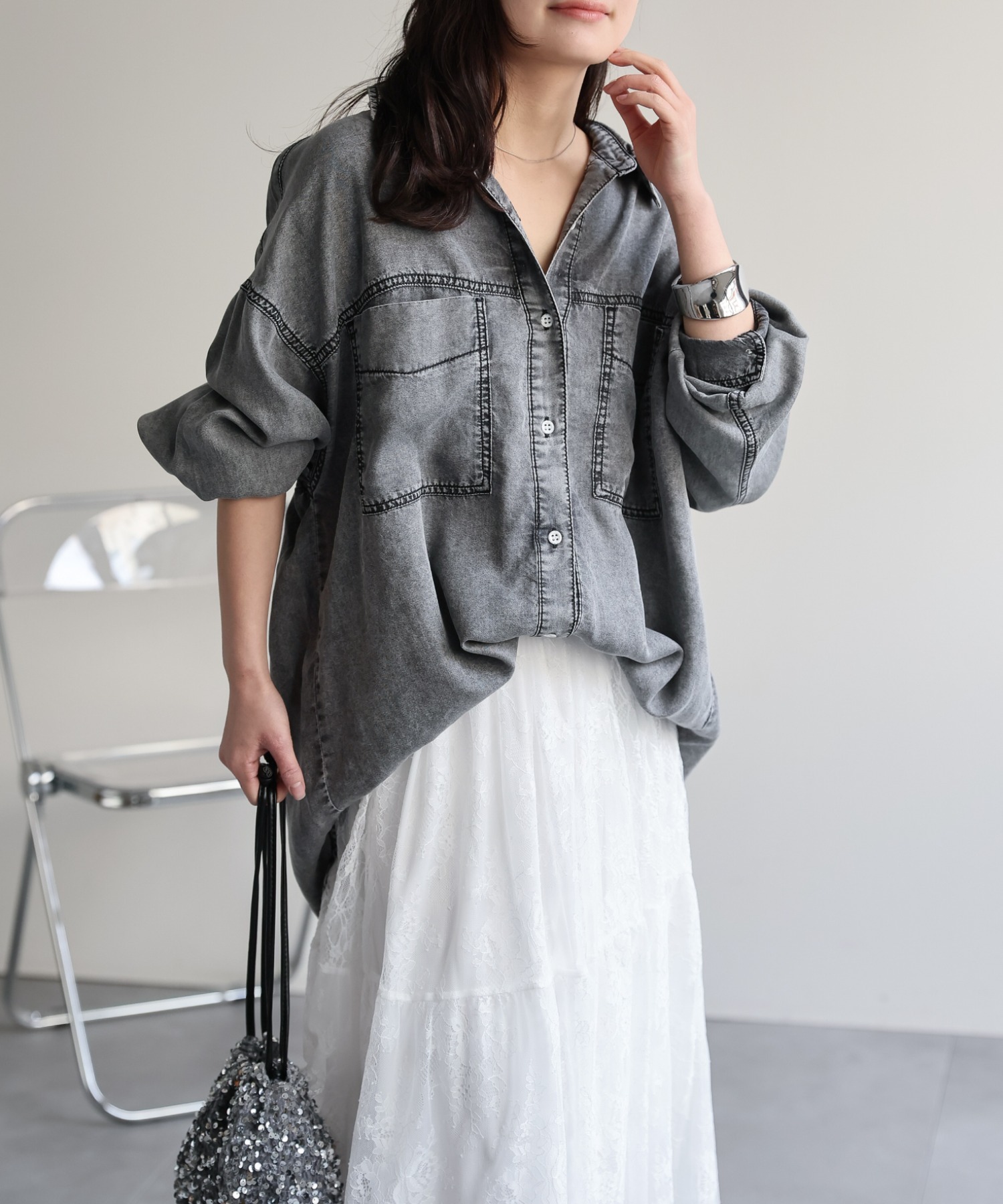 model：156cm　着用サイズ：FREE