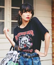 TRASH IT UP プリント ビッグTシャツ