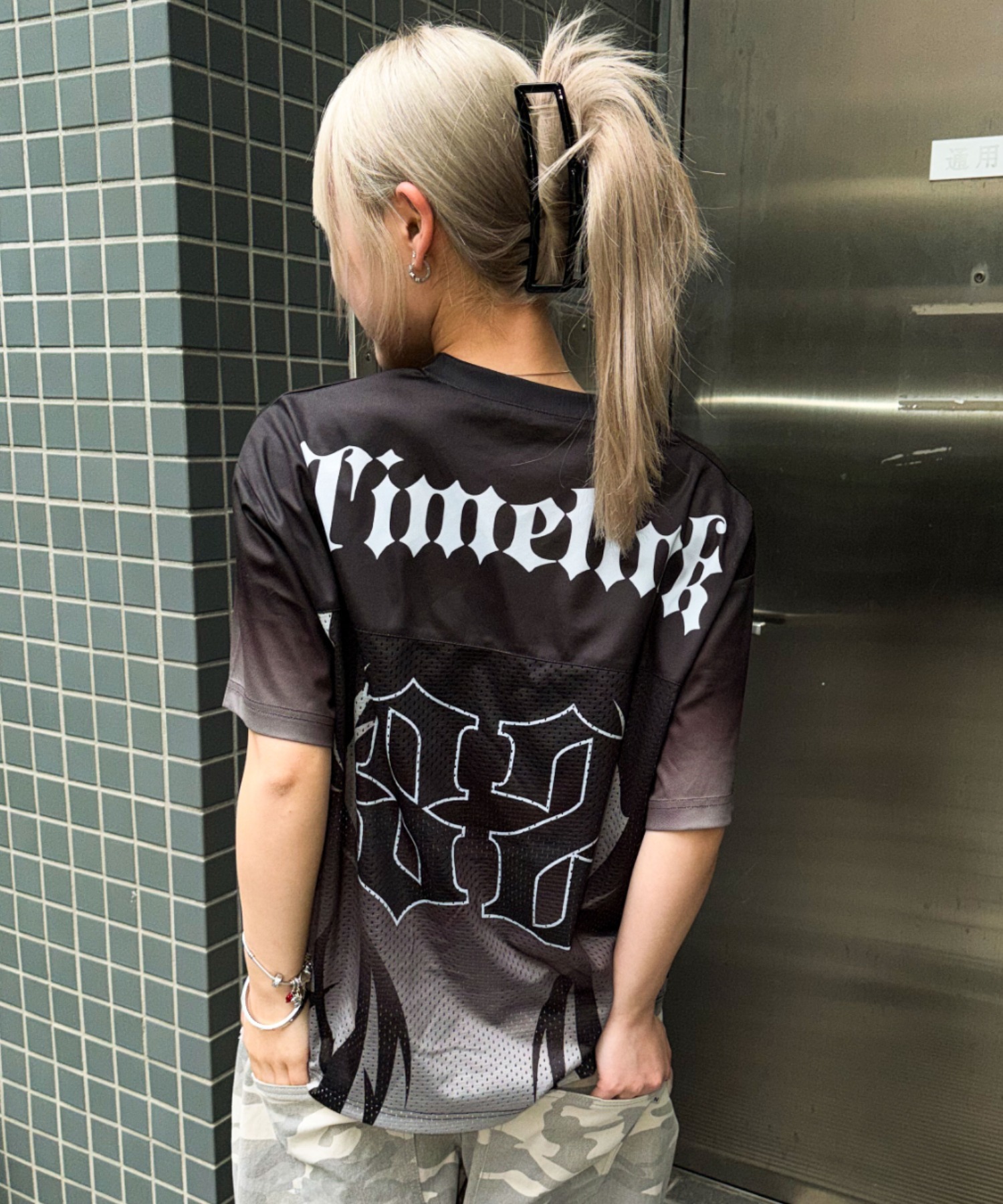 A'GEM/9 × .kom 『A'gem/エージェム』 ナンバリングメッシュTシャツ A