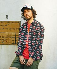 SUPER STINGER総柄 長袖ワークシャツ