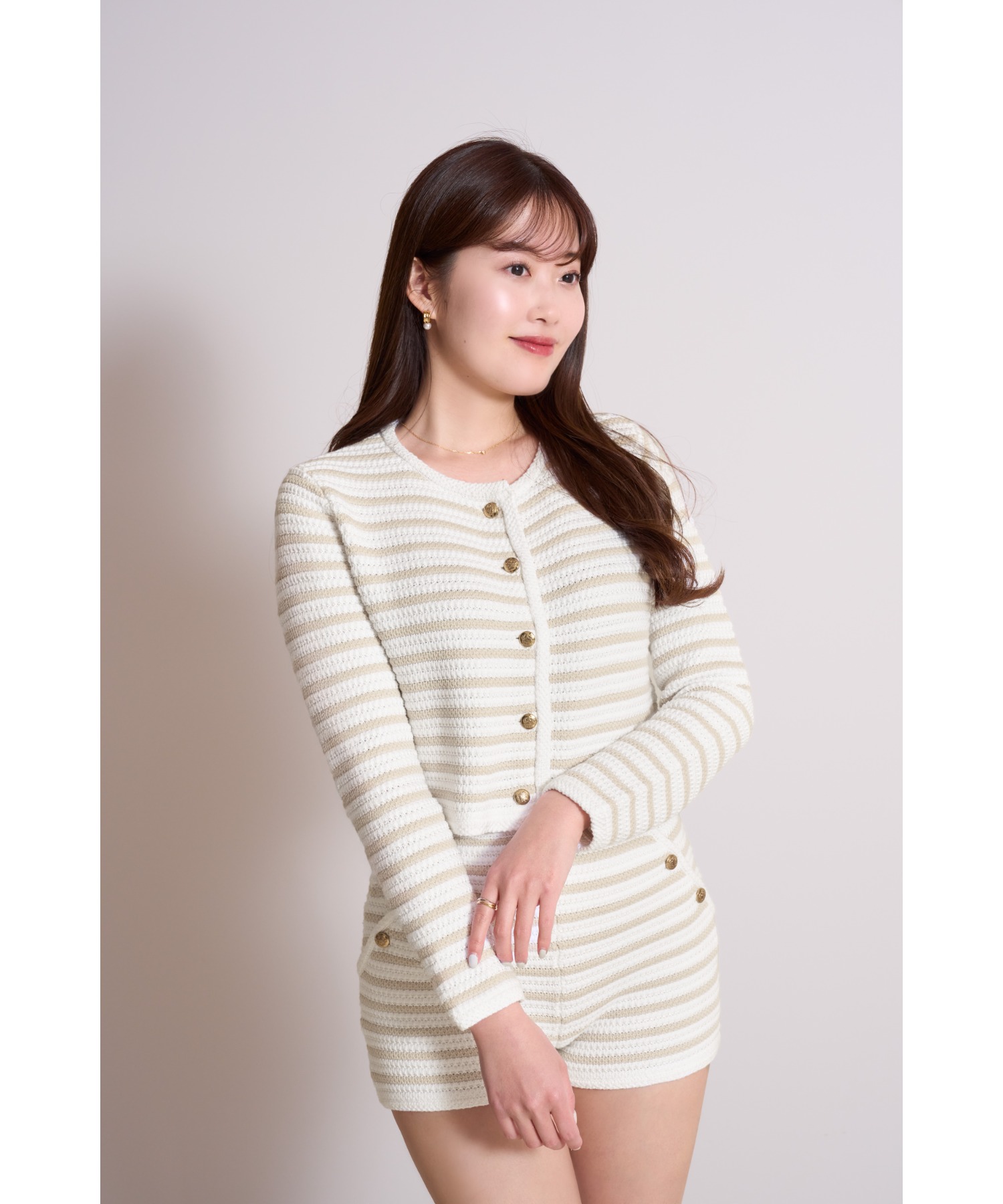 ジャケット・アウター herlipto Muriel Stripe Knit Jacket Muriel Stripe Knit Jacket 【公式通販】
