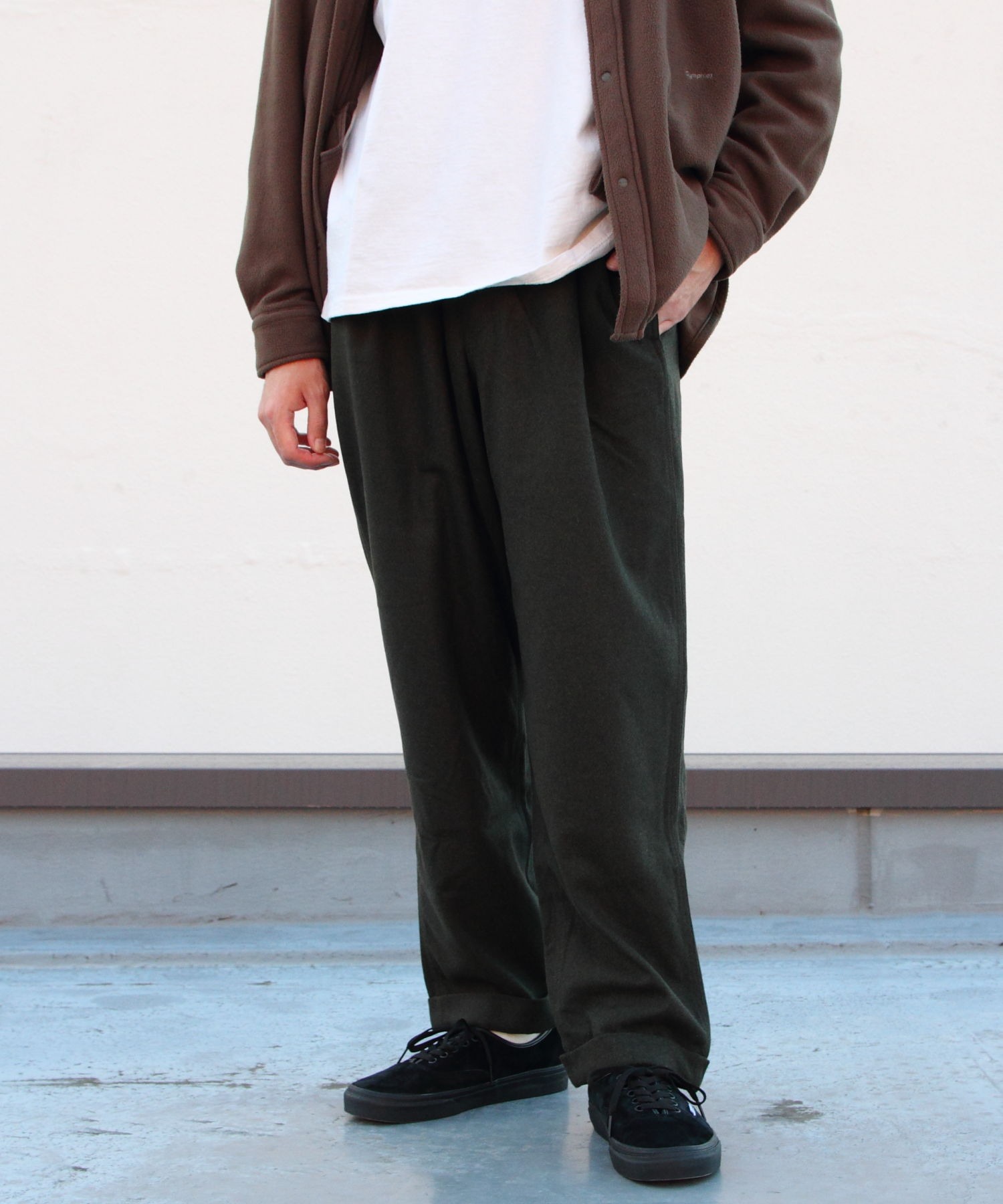 Gramicci グラミチ ウールブレンドタックテーパードパンツ Tuck Tapered Pants Gmp f034 Gramicci Steps Online Store ステップス オンラインストア