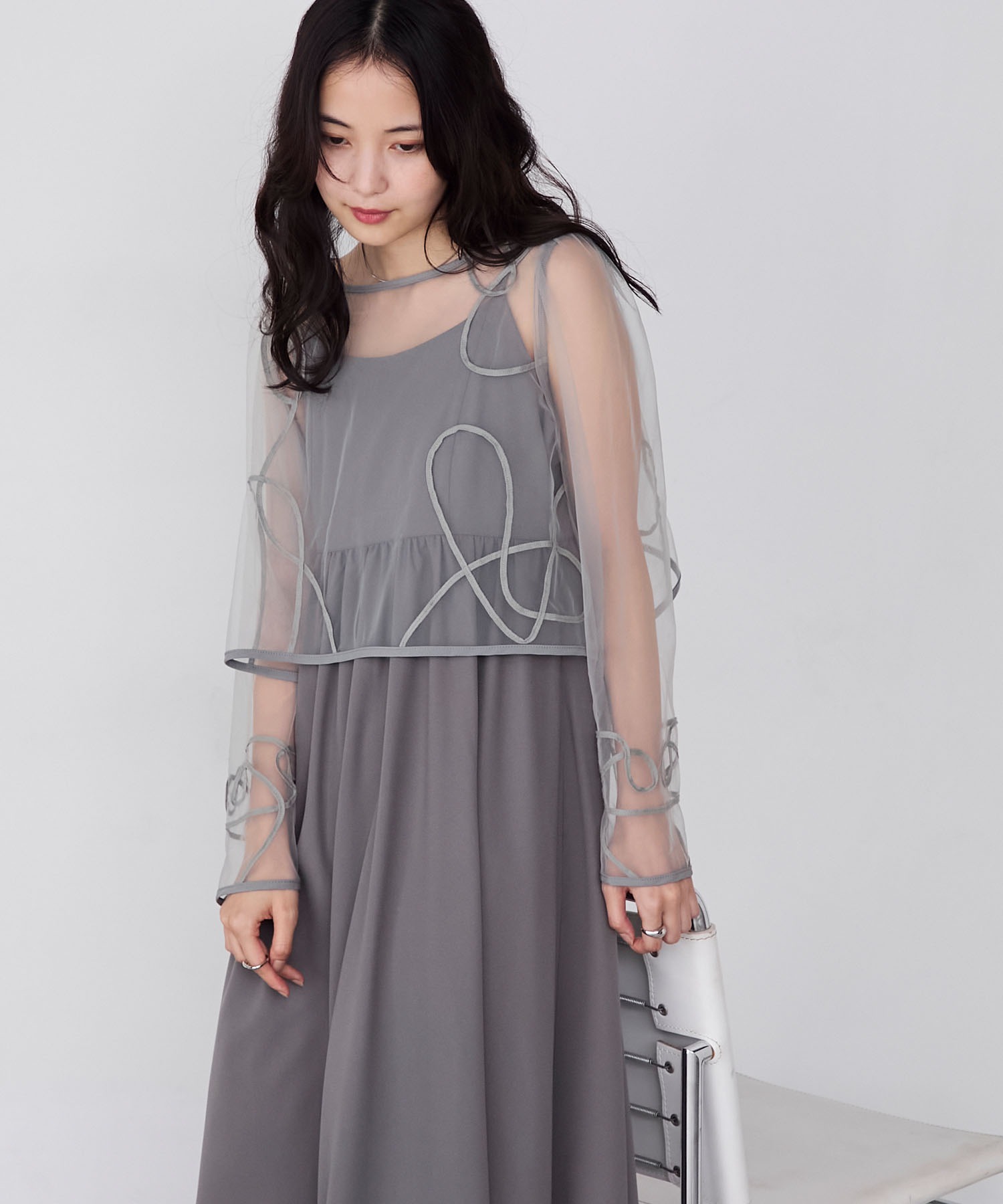 ほぼ新品 ミスアシダ ブルー シルク ワンピース&ボレロ セット ほぼ新品 ミスアシダ ブルー シルク ワンピース&ボレロ セット